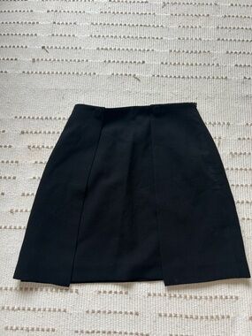Club Monaco Black Pencil Skirt with Front Button Accents